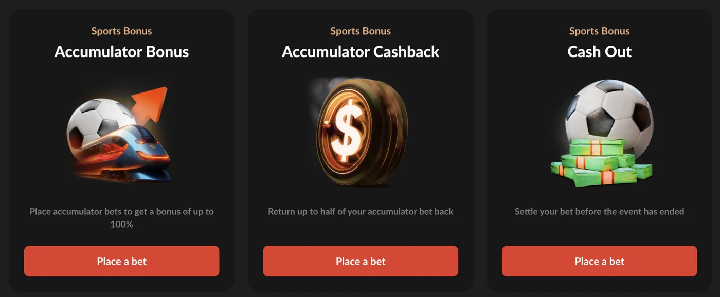 1GO Casino — accumulator bonuses