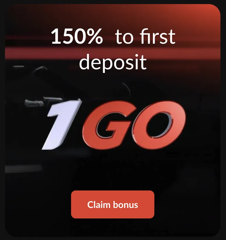 1GO Casino — 150% first-deposit offer