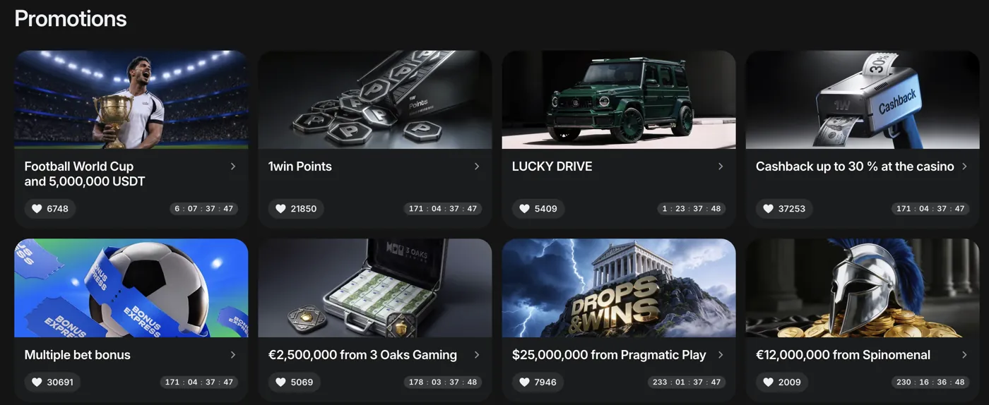 1win Casino — promotions hub