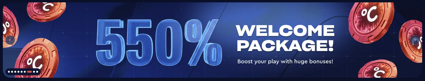 Celsius Casino — 550% welcome package