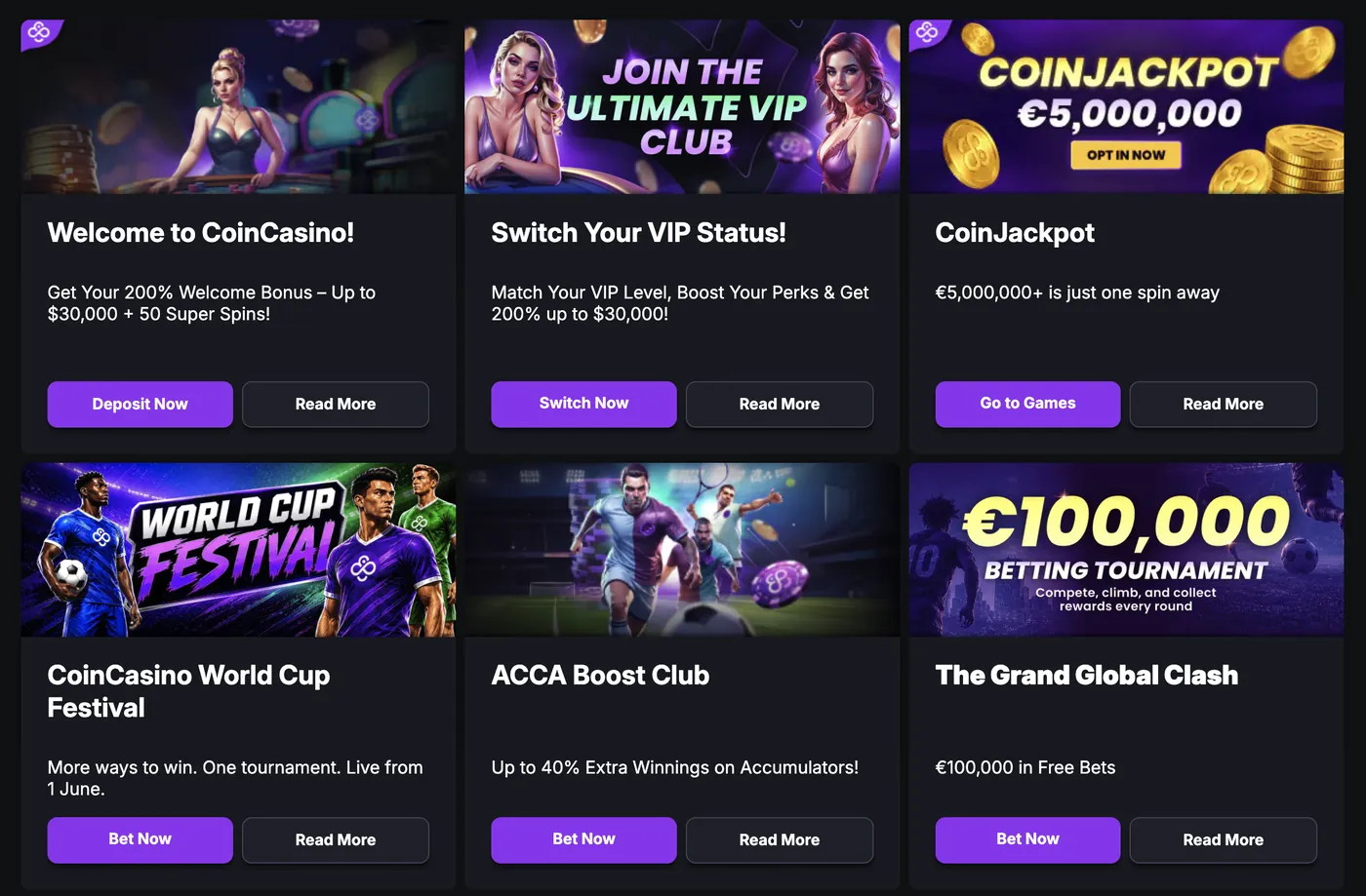 CoinCasino — welcome bonus & promotions