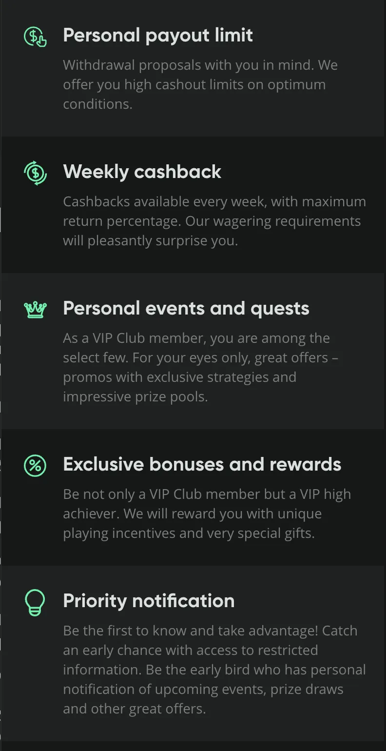 Drip Casino — VIP club perks