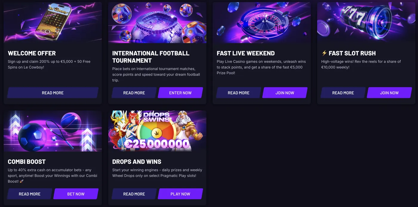 FastSlots Casino — casino promotions & welcome offer