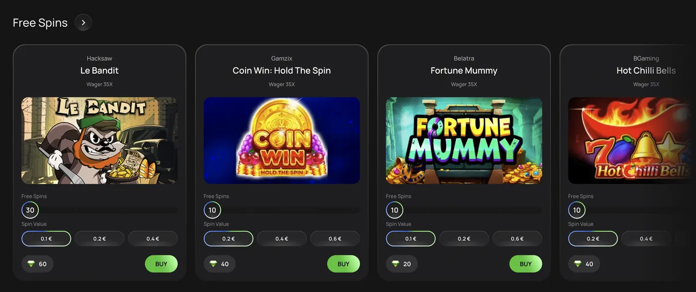 Flagman Casino — free-spin games