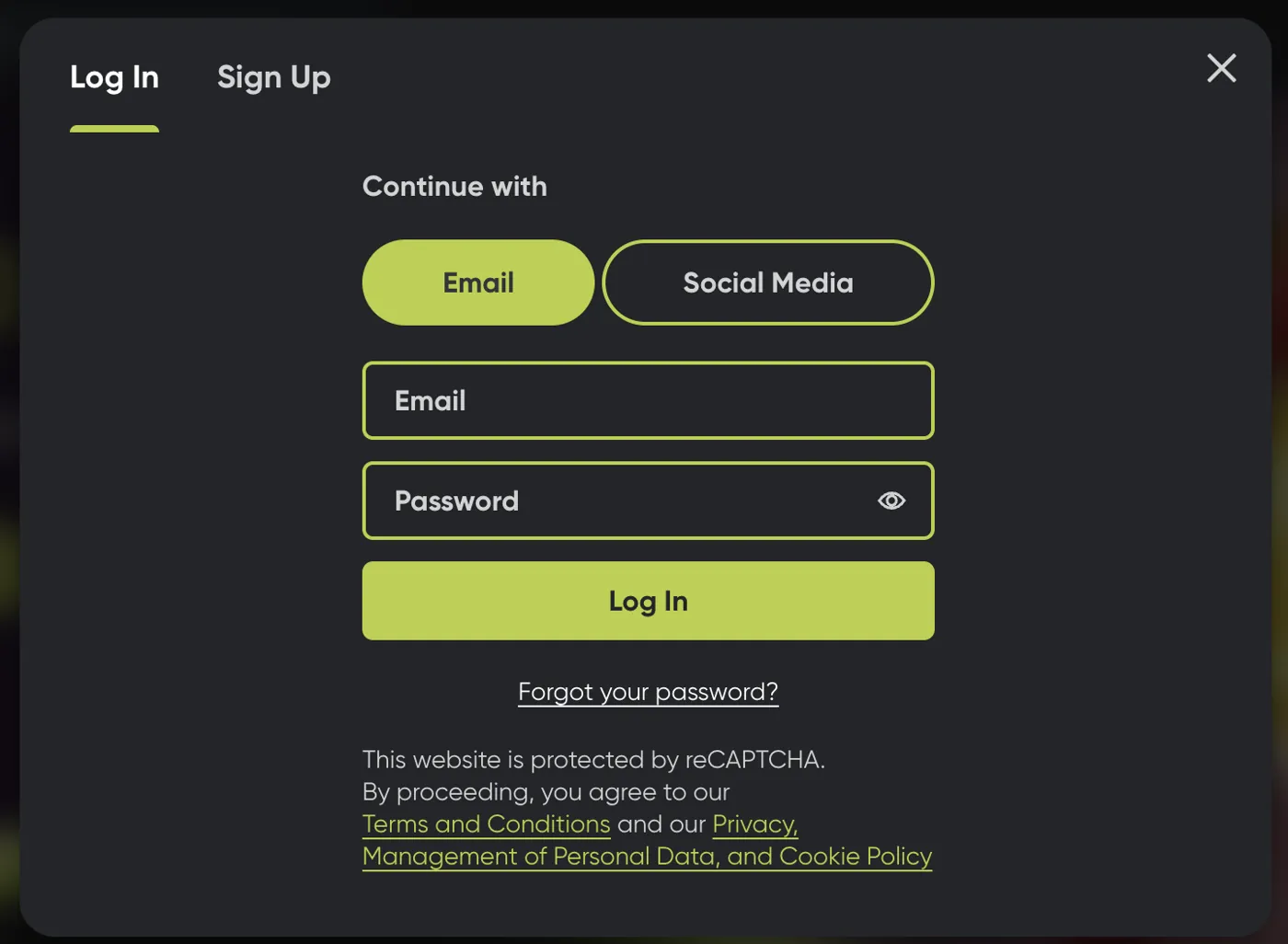 Fresh Casino — account login