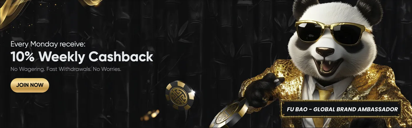 Golden Panda Casino — 10% weekly cashback