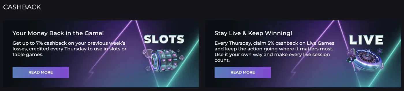 IZZI Casino — weekly cashback