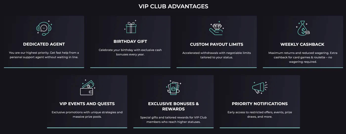 IZZI Casino — vip club advantages