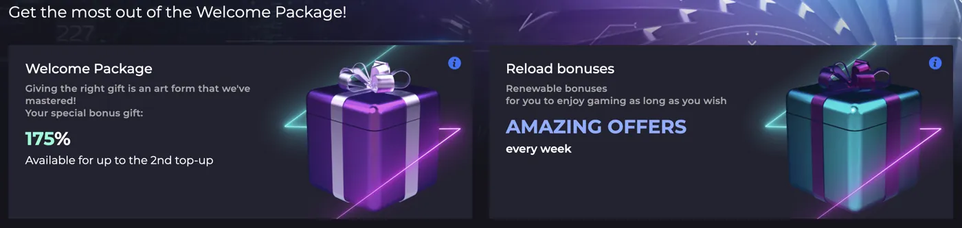 IZZI Casino — welcome package (175%)