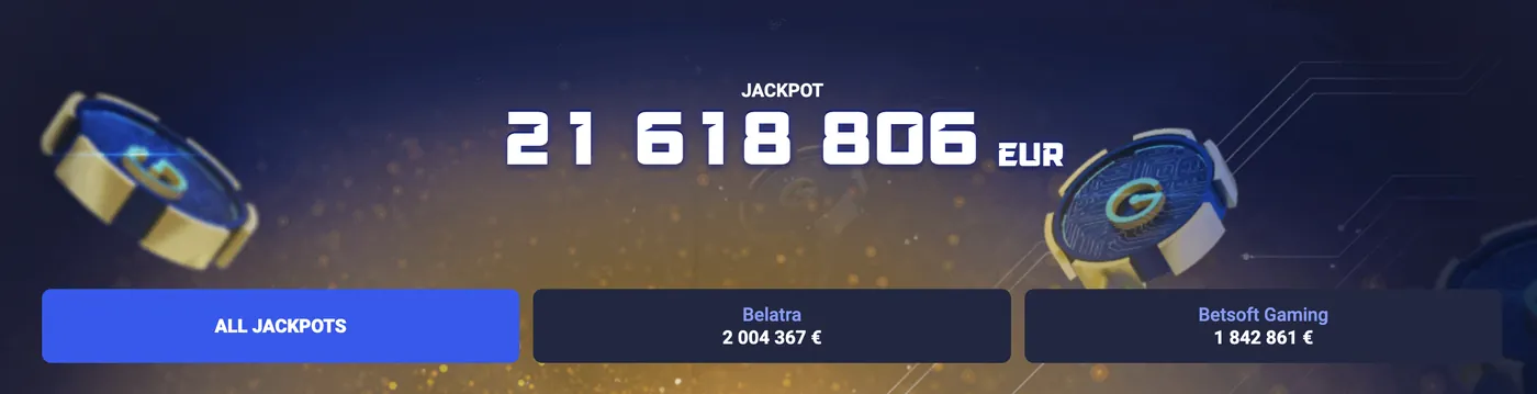 Legzo Casino — progressive jackpot total