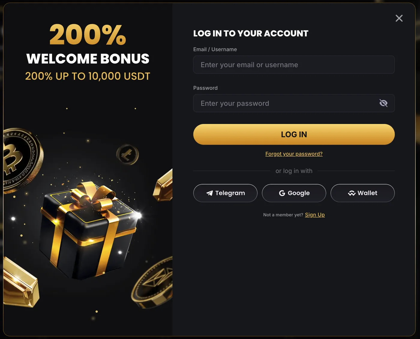 Lucky Block Casino — log in