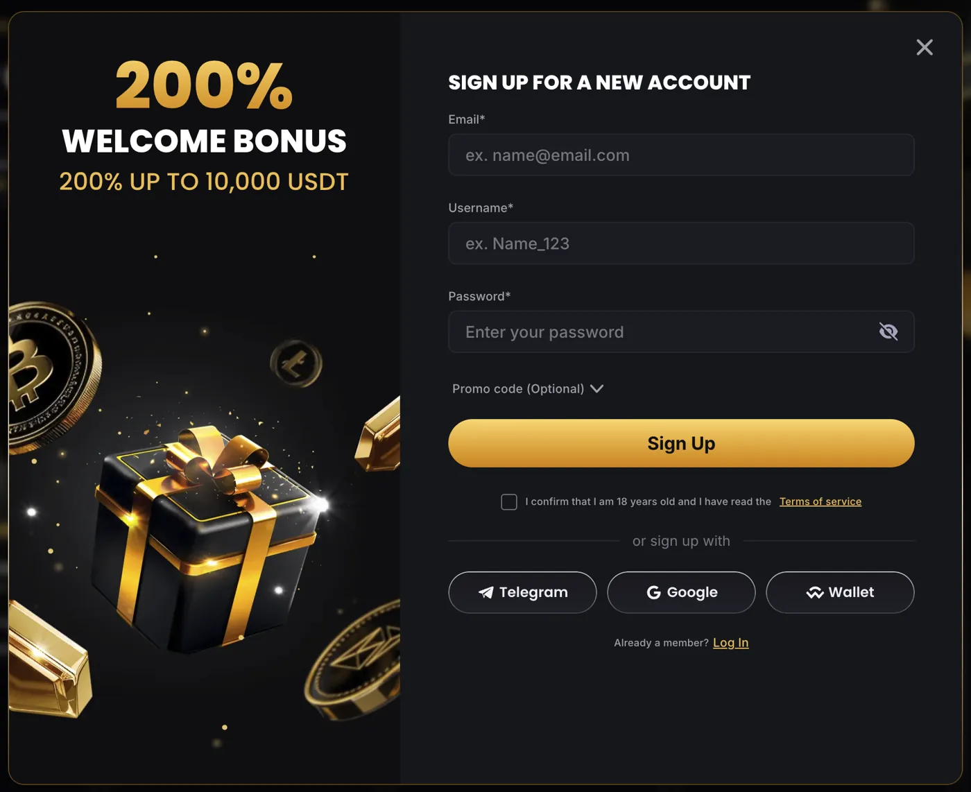 Lucky Block Casino — sign-up (200% welcome)