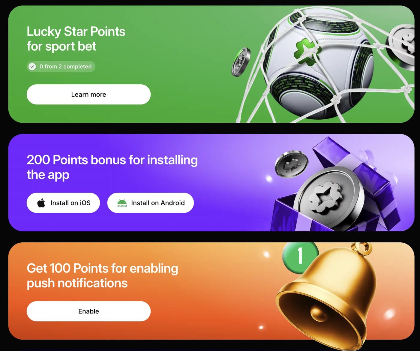 LuckyStar Casino — lucky star points & app