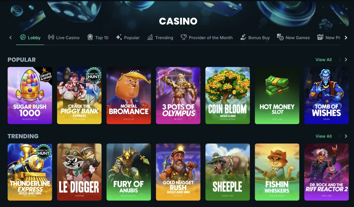 Mega Dice Casino — casino games