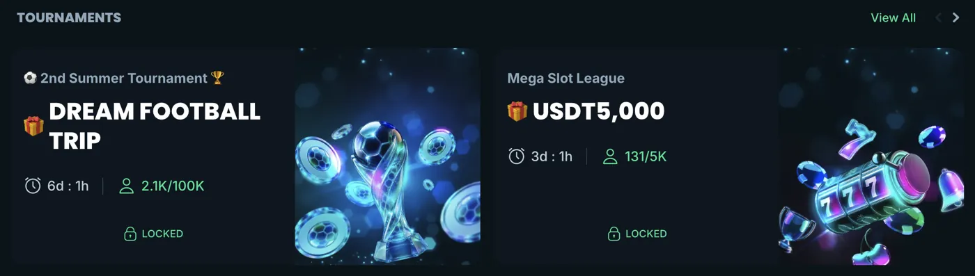Mega Dice Casino — tournaments