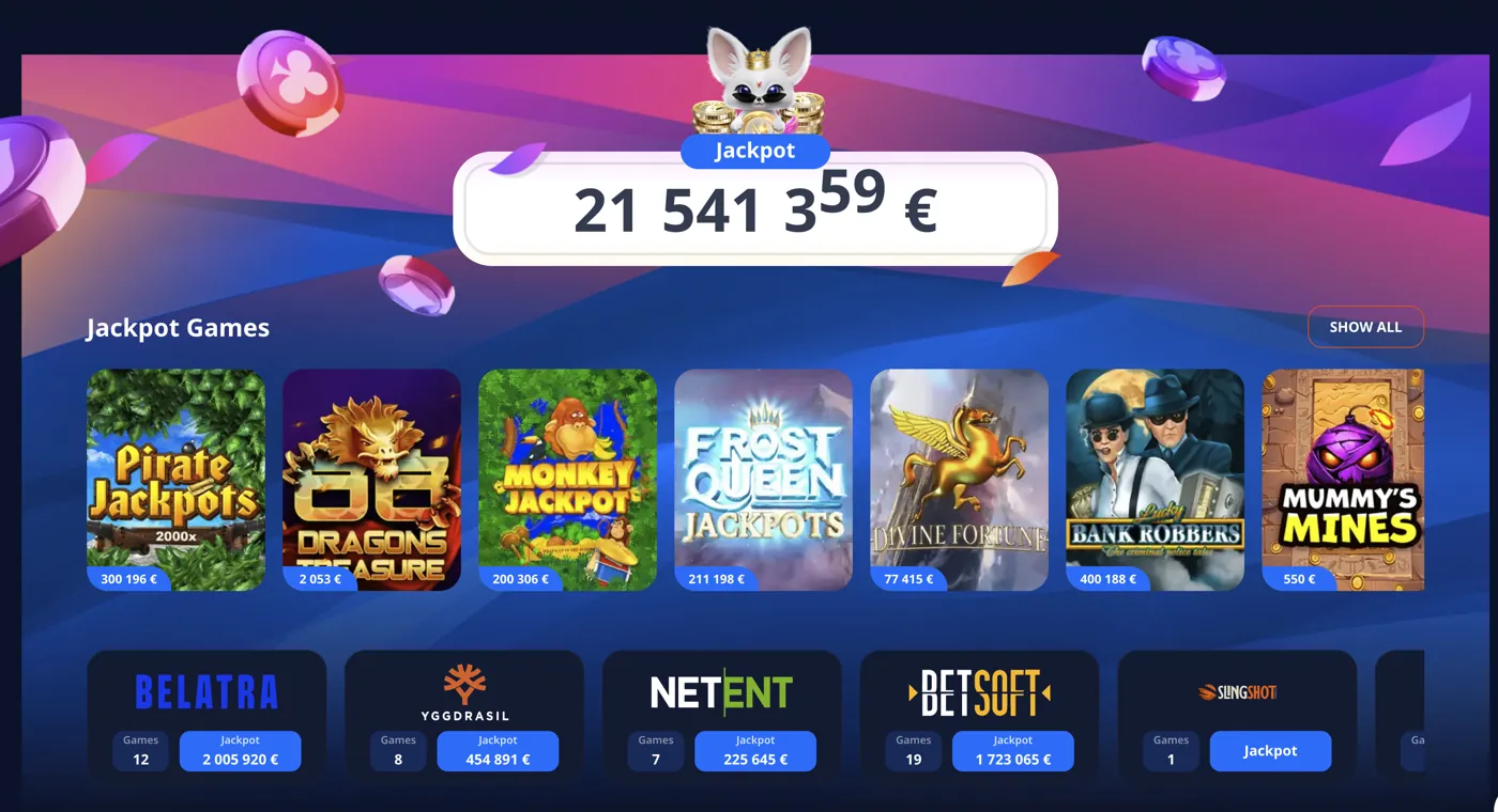 Monro Casino — jackpot games lobby