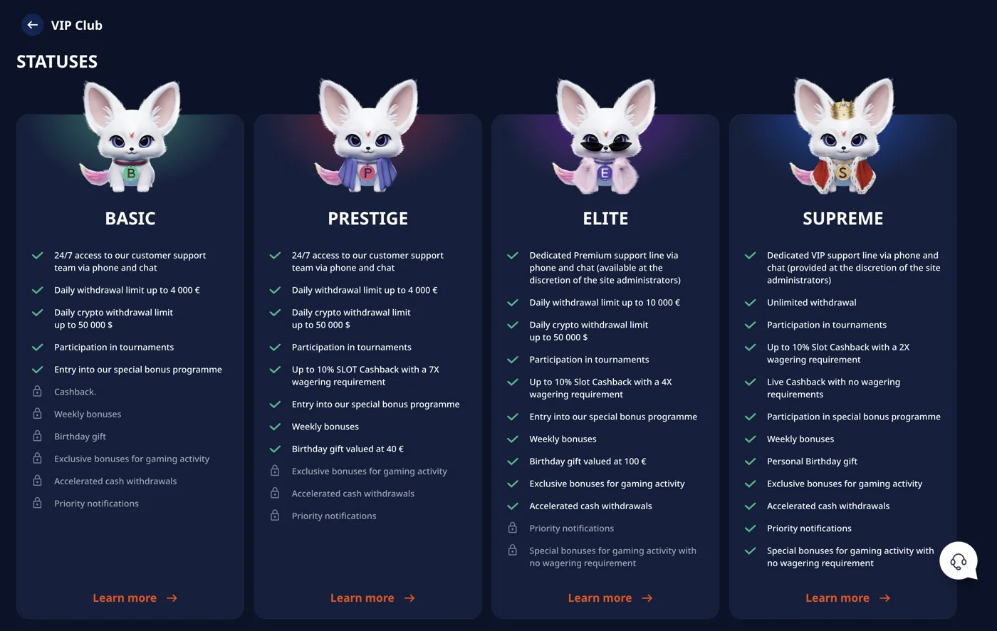 Monro Casino — monro vip club statuses