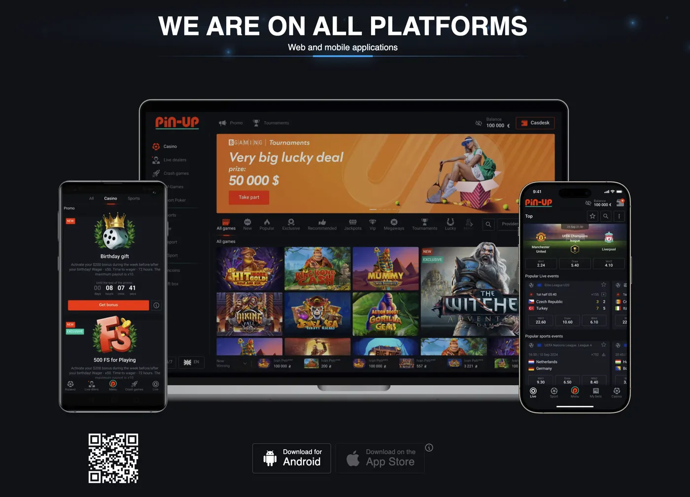 Pin-Up Casino — web & mobile apps