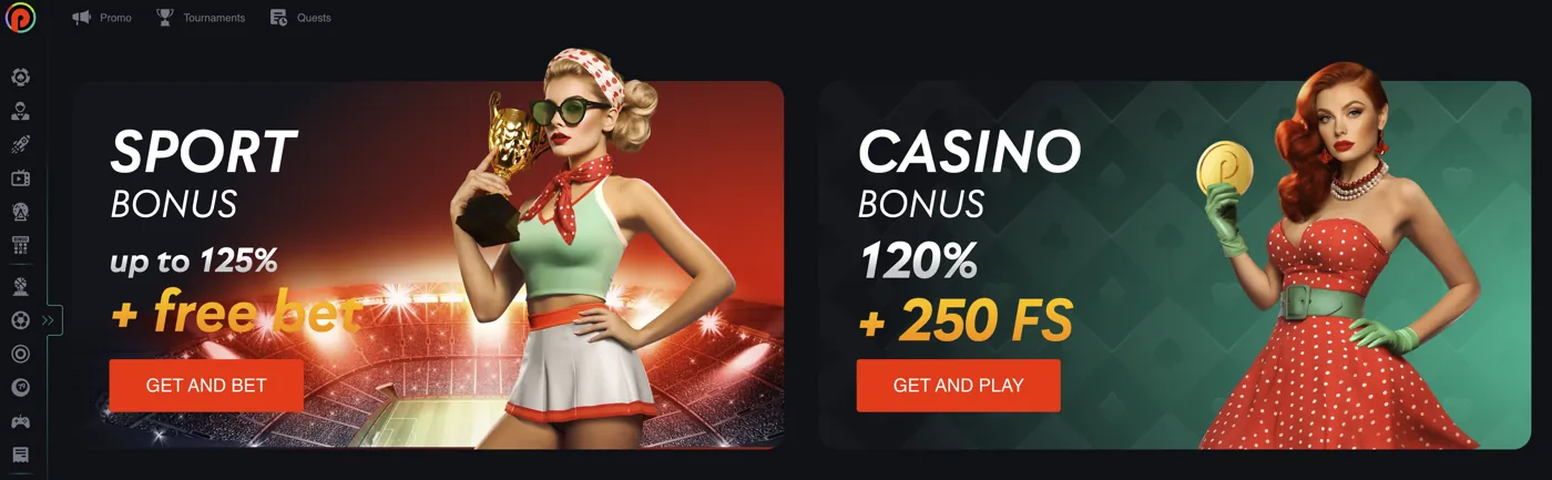 Pin-Up Casino — sport & casino welcome bonuses