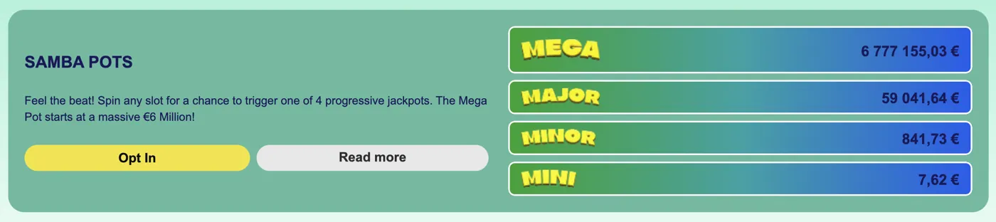 SambaSlots — samba pots progressive jackpots