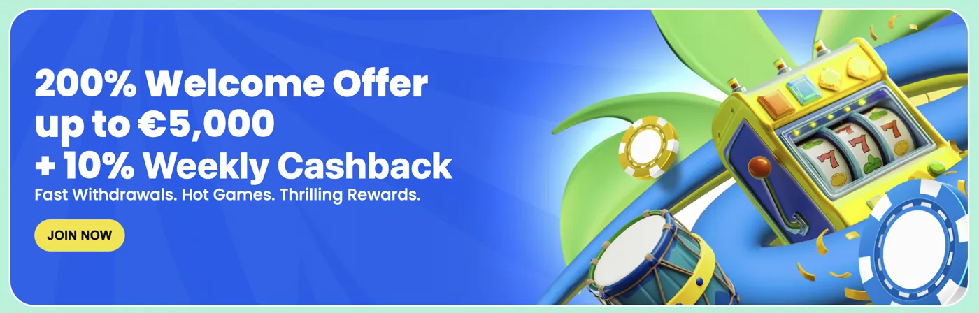 SambaSlots — 200% welcome + 10% cashback