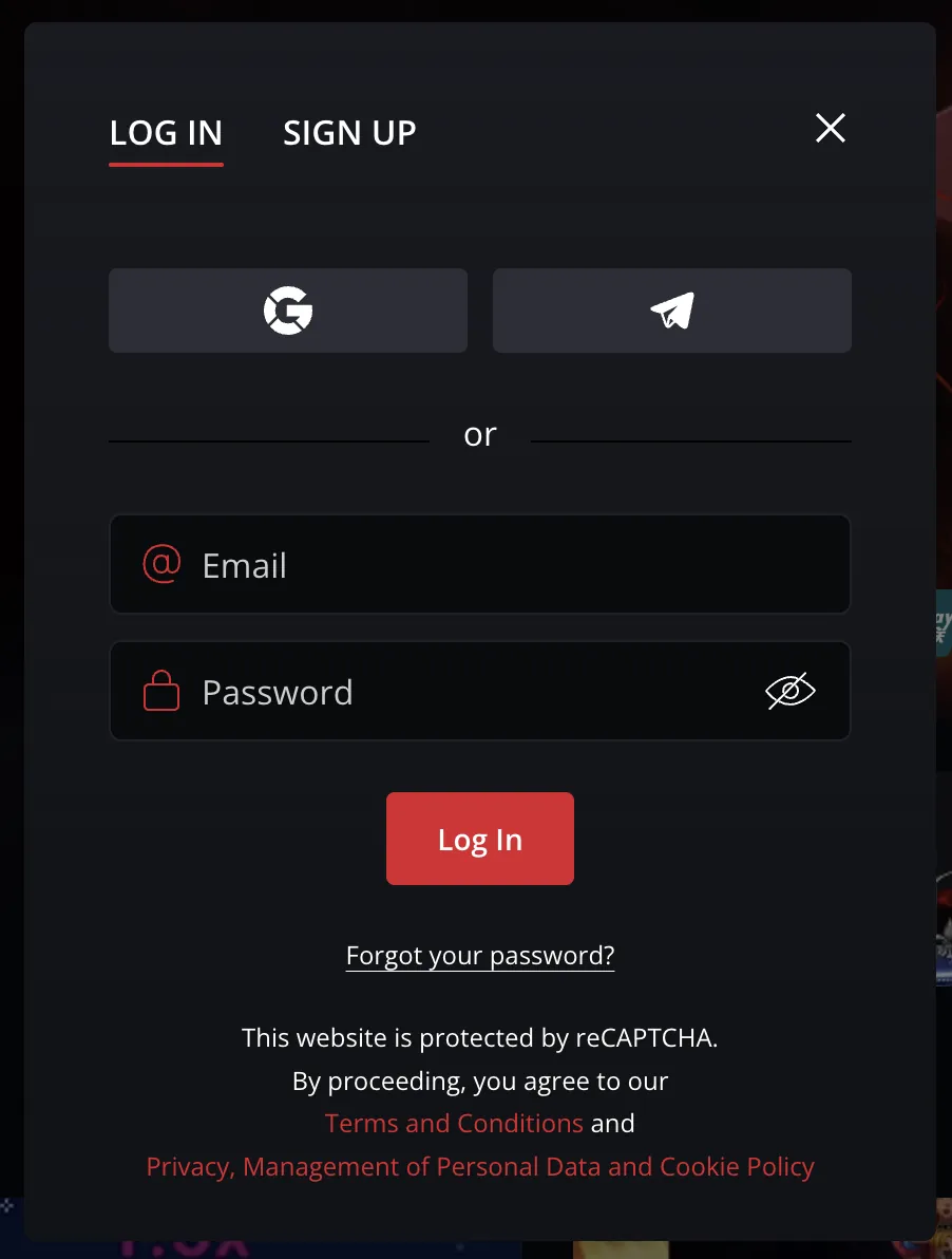 Starda Casino — registration