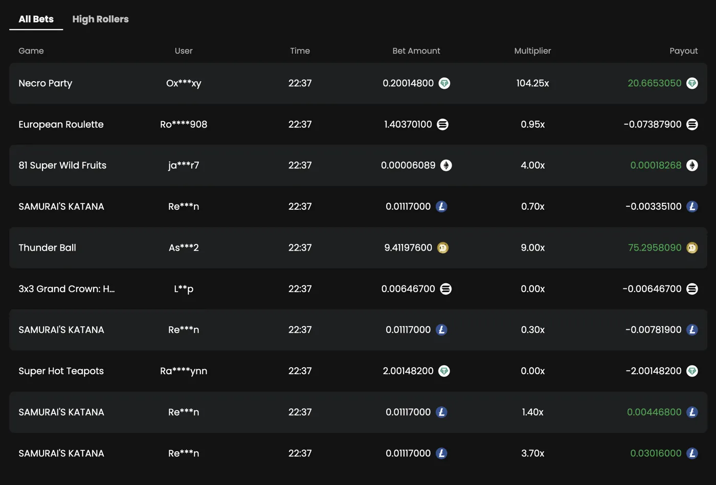 WSM Casino — live bets and high rollers