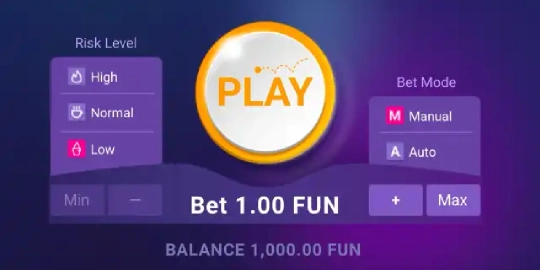 Ustawianie kwoty zakładu w Plinko