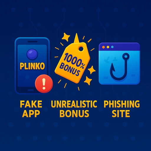 Rodzaje oszustw Plinko: Fałszywa aplikacja, Bonus, Phishing